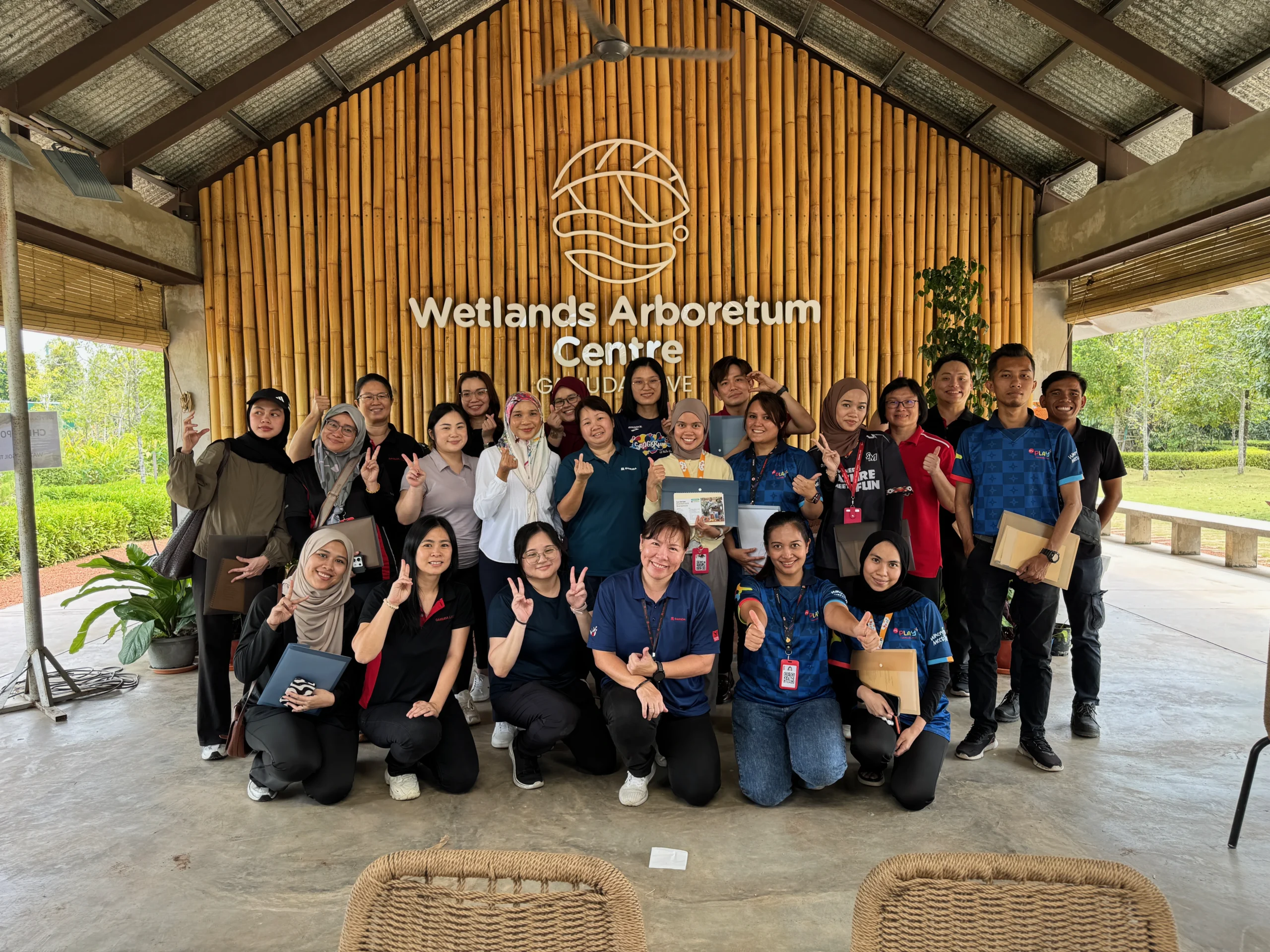 Participants in group training activity
